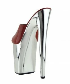 Kickfootwear Womens Charmaine Clear High Heels Fashion Platform Dancing Shoes - Red