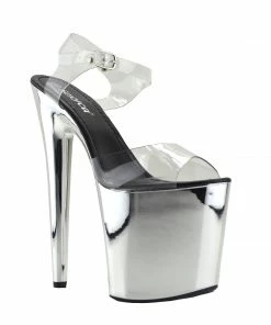 Kickfootwear Womens Charmaine Clear High Heels Fashion Platform Dancing Shoes - Clear A-709