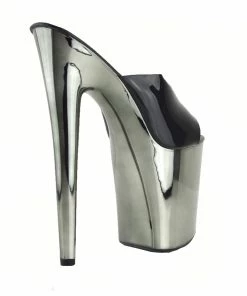 Kickfootwear Womens Charmaine Clear High Heels Fashion Platform Dancing Shoes - Black