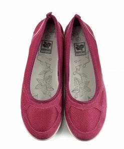 Kickfootwear Arbury Flat Mary Jane Walking Ballerina Pumps - Magenta F80210
