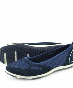 Kickfootwear Arbury Flat Mary Jane Walking Ballerina Pumps - Navy F80210