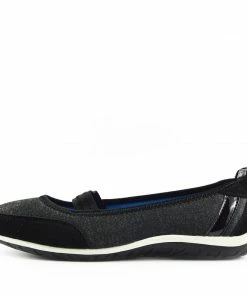Kickfootwear WOMENS Arbury Flat Mary Jane Walking Ballerina Pumps - Black-F80209