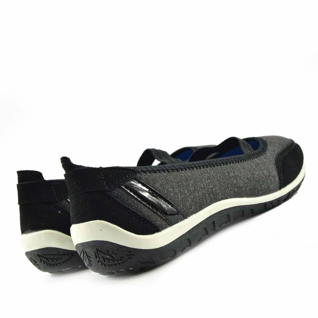 Kickfootwear WOMENS Arbury Flat Mary Jane Walking Ballerina Pumps - Black-F80209 2 Kickfootwear WOMENS Arbury Flat Mary Jane Walking Ballerina Pumps - Black-F80209