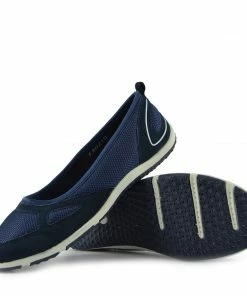 Kickfootwear Arbury Flat Mary Jane Walking Ballerina Pumps - Navy F80210