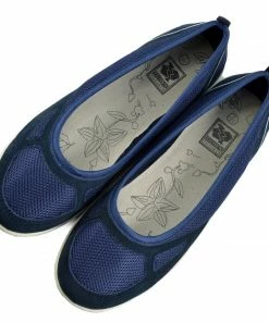 Kickfootwear Arbury Flat Mary Jane Walking Ballerina Pumps - Navy F80210