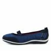 Kickfootwear Arbury Flat Mary Jane Walking Ballerina Pumps - Navy-F80209 WOMENS