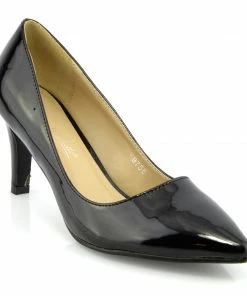 Kickfootwear Mid Heel Smart Shoes - Black WOMENS