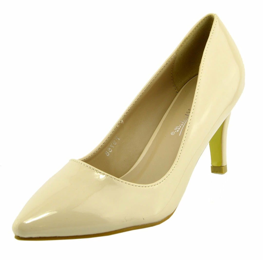 Kickfootwear WOMENS Mid Heel Smart Shoes - Nude 4 Kickfootwear WOMENS Mid Heel Smart Shoes - Nude