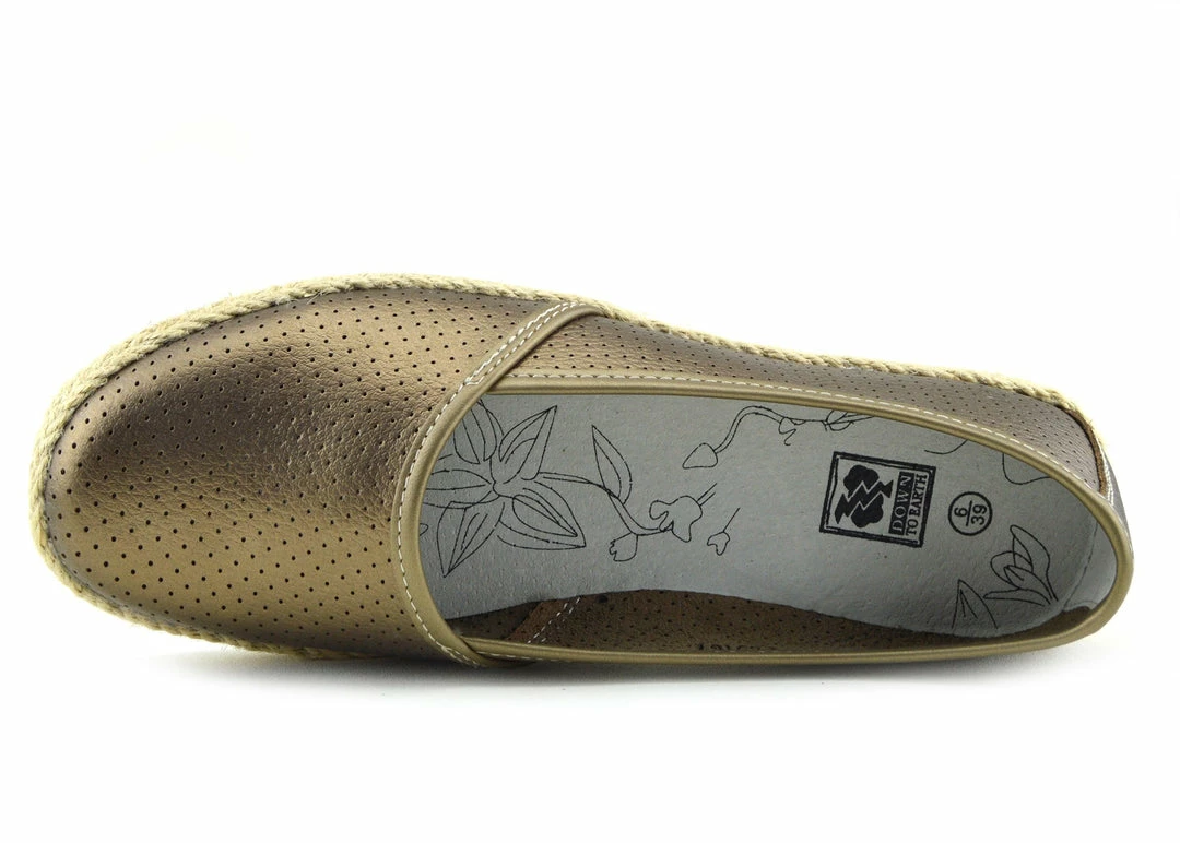 Kickfootwear Dalton Espadrille Slip On Flat Loafer Pumps - Brown 2 Kickfootwear Dalton Espadrille Slip On Flat Loafer Pumps - Brown