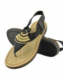 Kickfootwear WOMENS Beaded Embellished Sandals - Black