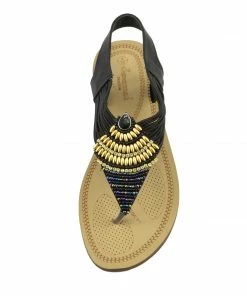 Kickfootwear WOMENS Beaded Embellished Sandals - Black