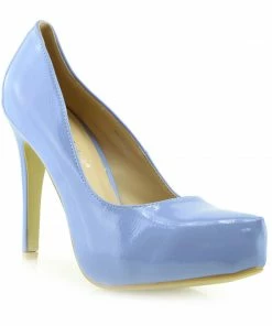 Kickfootwear Patent Stiletto Evening Shoes - Blue WOMENS 6 Kickfootwear Patent Stiletto Evening Shoes - Blue WOMENS