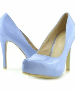 Kickfootwear Patent Stiletto Evening Shoes - Blue WOMENS