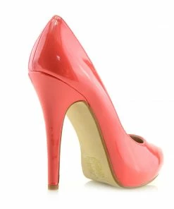 Kickfootwear Patent Stiletto Court Shoes - Coral 6 Kickfootwear Patent Stiletto Court Shoes - Coral