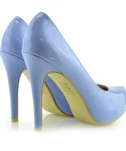 Kickfootwear Patent Stiletto Evening Shoes - Blue WOMENS 7 Kickfootwear Patent Stiletto Evening Shoes - Blue WOMENS