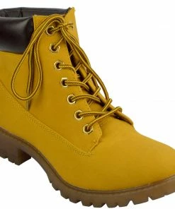 Kickfootwear WOMENS Brecon Chunky Sole Combat Boots - Honey