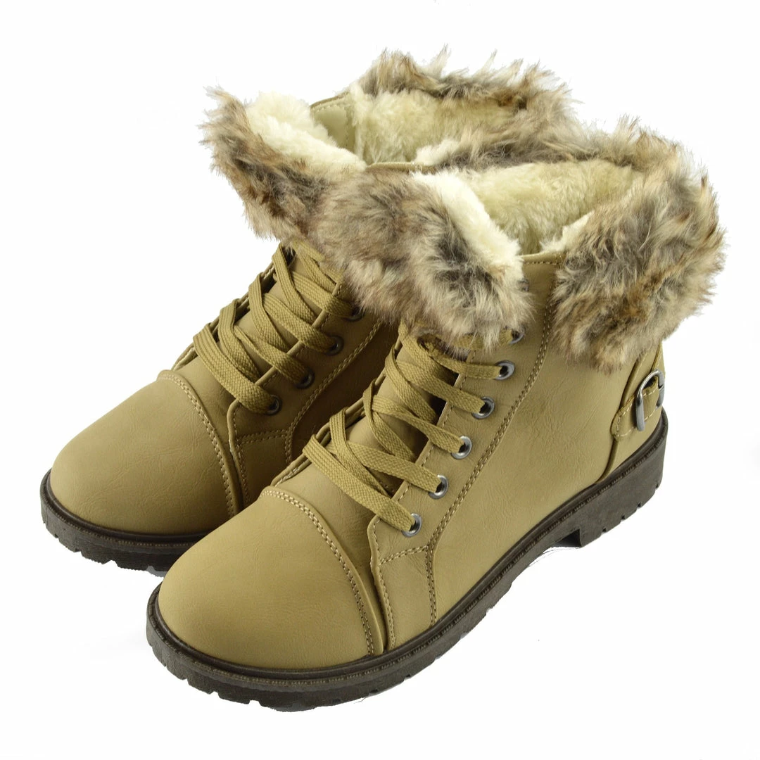 Kickfootwear WOMENS Willow Warm Grip Sole Winter Boots - Taupe 3 Kickfootwear WOMENS Willow Warm Grip Sole Winter Boots - Taupe