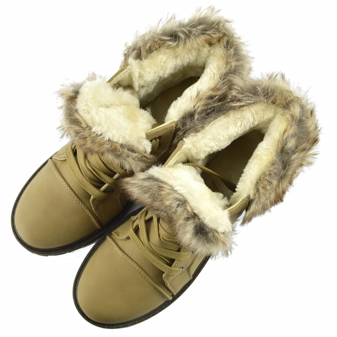 Kickfootwear WOMENS Willow Warm Grip Sole Winter Boots - Taupe 2 Kickfootwear WOMENS Willow Warm Grip Sole Winter Boots - Taupe