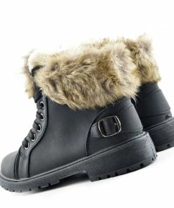 Kickfootwear WOMENS Willow Warm Grip Sole Winter Boots - Black 8 Kickfootwear WOMENS Willow Warm Grip Sole Winter Boots - Black