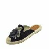 Kickfootwear Floral Summer Slip On Mules - Black WOMENS