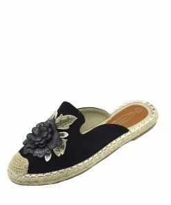 Kickfootwear Floral Summer Slip On Mules - Black WOMENS