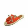 Kickfootwear Floral Summer Slip On Mules - Orange
