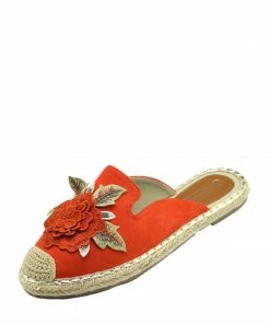 Kickfootwear Floral Summer Slip On Mules - Orange