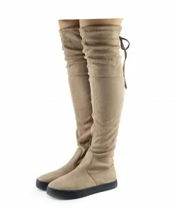 Kickfootwear Alisha Soft Over The Knee Slouch Flat Boots - Tan