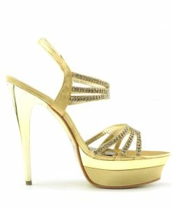 Kickfootwear Womens Platform High Heel Party Shoes - Gold 5 Kickfootwear Womens Platform High Heel Party Shoes - Gold