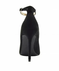 Kickfootwear WOMENS Pearl Ankle Strap Point Court Shoes - Black