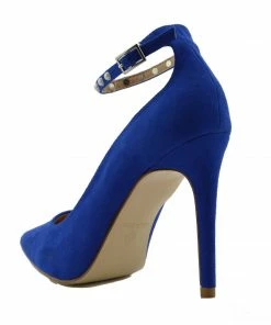 Kickfootwear Pearl Ankle Strap Point Court Shoes - Blue