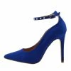 Kickfootwear Pearl Ankle Strap Point Court Shoes - Blue