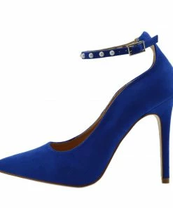 Kickfootwear Pearl Ankle Strap Point Court Shoes - Blue