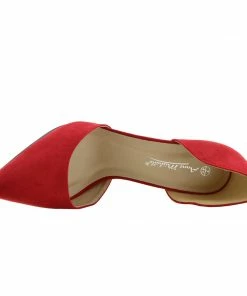 Kickfootwear WOMENS Mila Pointed Toe Stiletto Court Shoes - Red 7 Kickfootwear WOMENS Mila Pointed Toe Stiletto Court Shoes - Red