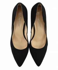 Kickfootwear Womens Stilletto High Heel Pointed Toe Party Shoes - Black F9994