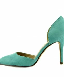 Kickfootwear Mila Pointed Toe Stiletto Court Shoes - Light Green
