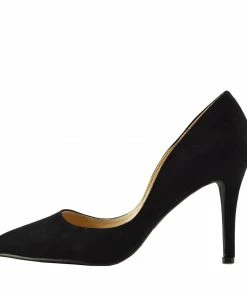 Kickfootwear Womens Stilletto High Heel Pointed Toe Party Shoes - Black F9994
