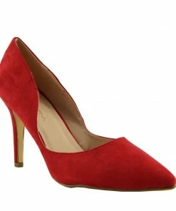 Kickfootwear Womens Stilletto High Heel Pointed Toe Party Shoes - Red F9994 6 Kickfootwear Womens Stilletto High Heel Pointed Toe Party Shoes - Red F9994
