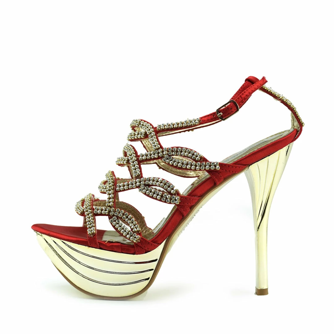 Kickfootwear Womens Charmaine Clear Perspex High Heels Fashion Platform Pole Dancing Shoes - Red AB191 1 Kickfootwear Womens Charmaine Clear Perspex High Heels Fashion Platform Pole Dancing Shoes - Red AB191