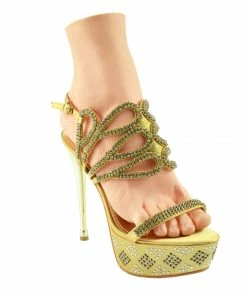 Kickfootwear Womens Charmaine Clear Perspex High Heels Fashion Platform Pole Dancing Shoes - Gold AB3909 8 Kickfootwear Womens Charmaine Clear Perspex High Heels Fashion Platform Pole Dancing Shoes - Gold AB3909