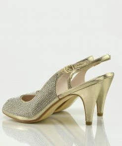 Kickfootwear Womens Wedding High Heels Fashion Shoes - Gold