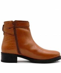 Kickfootwear York Leather Chelsea Tan Buckle Boots - 1006 9 Kickfootwear York Leather Chelsea Tan Buckle Boots - 1006