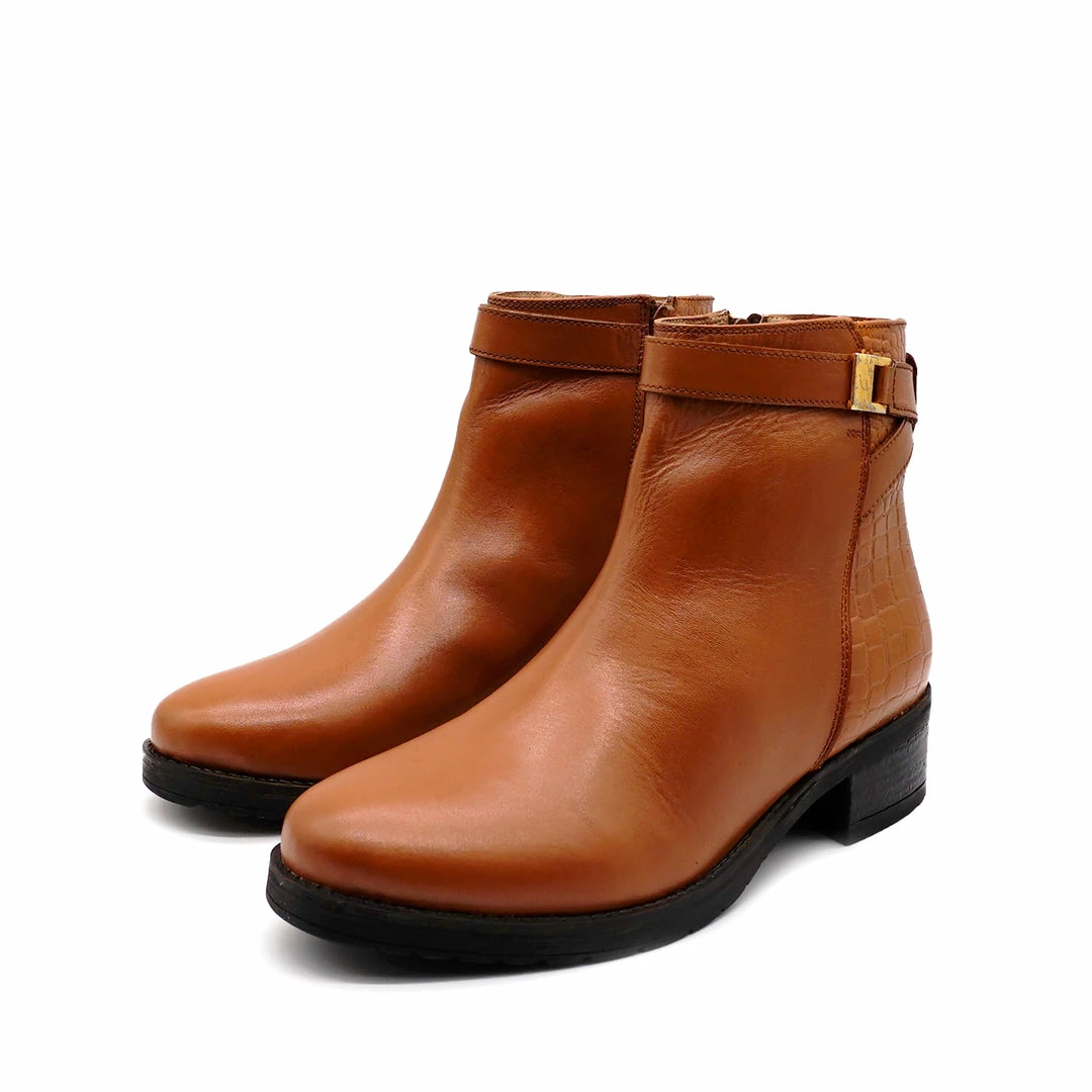 Kickfootwear York Leather Chelsea Tan Buckle Boots - 1006 6 Kickfootwear York Leather Chelsea Tan Buckle Boots - 1006