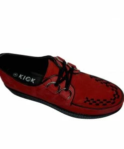 Kickfootwear Mens Rebel Red Suede Creepers